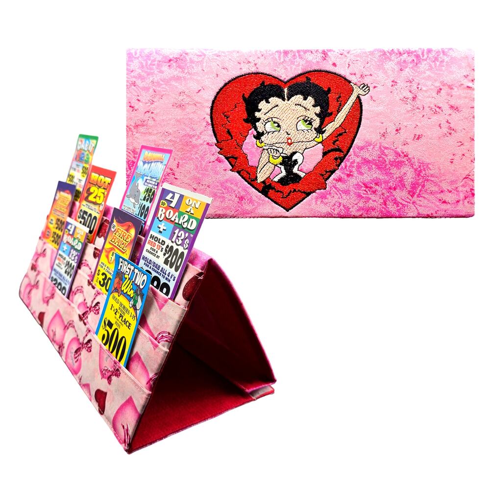 Hands Free Betty Boop Playing Card Holder Bingo holds 16 tab dab made by me USA